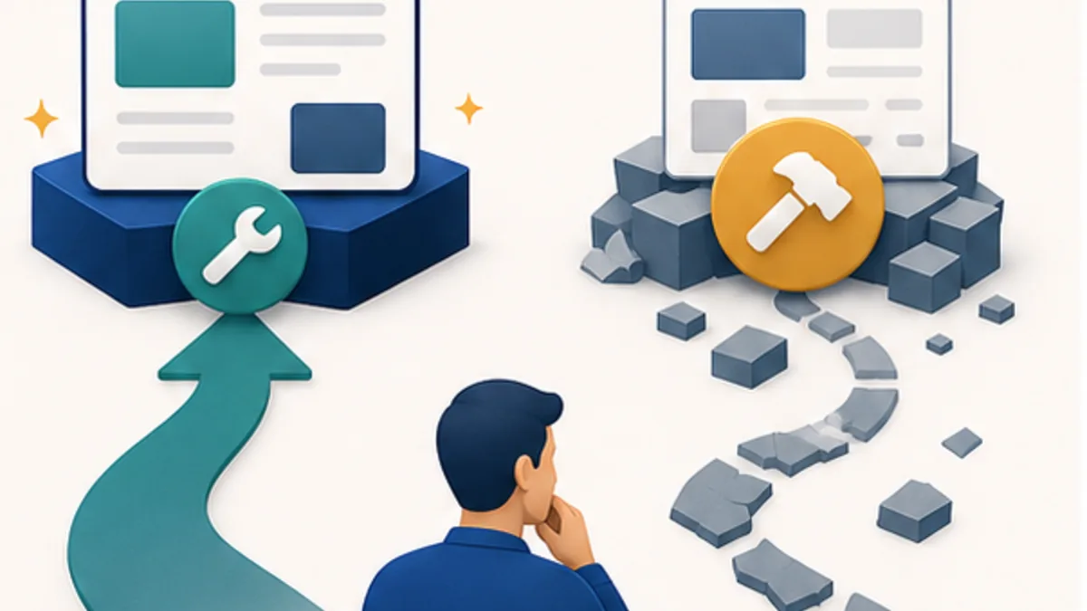 Illustration: Improve a product or rebuild it?