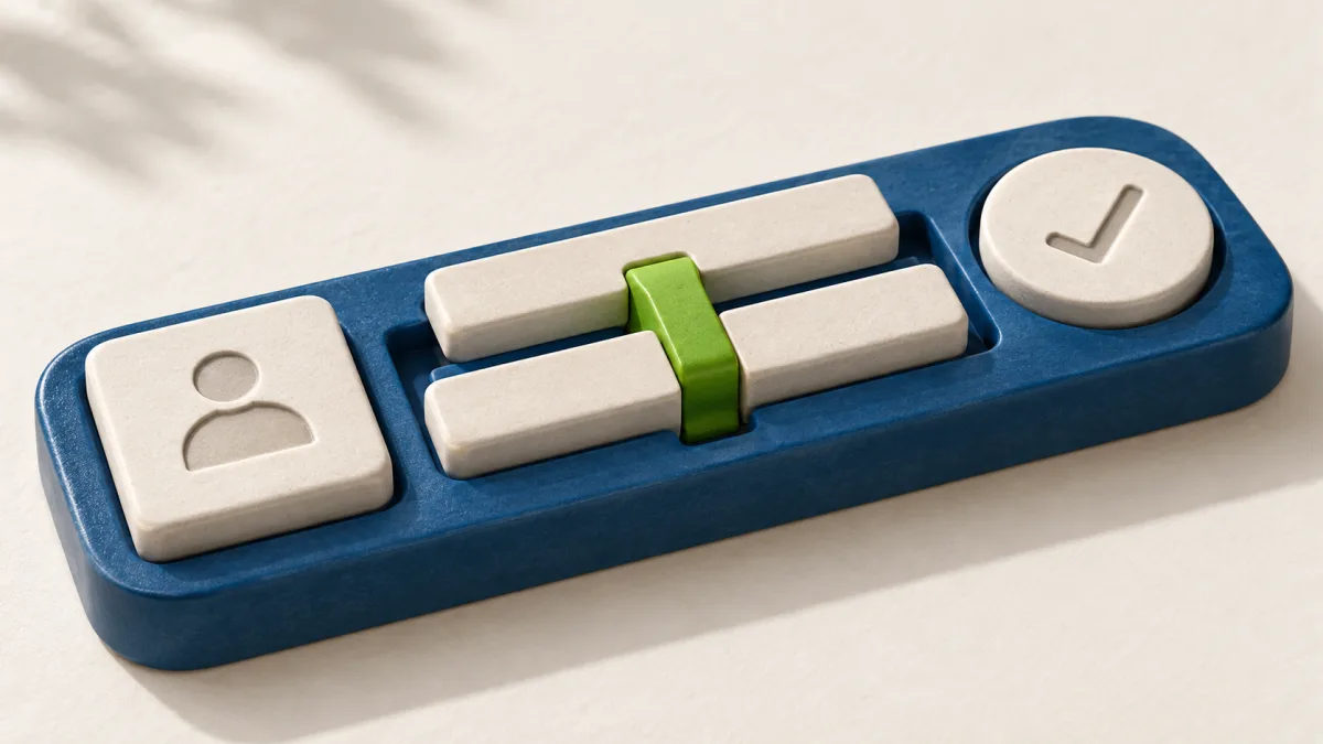 A blue base connects a customer, two booking intervals and confirmation; a fitted green insert separates reservations within the existing workflow