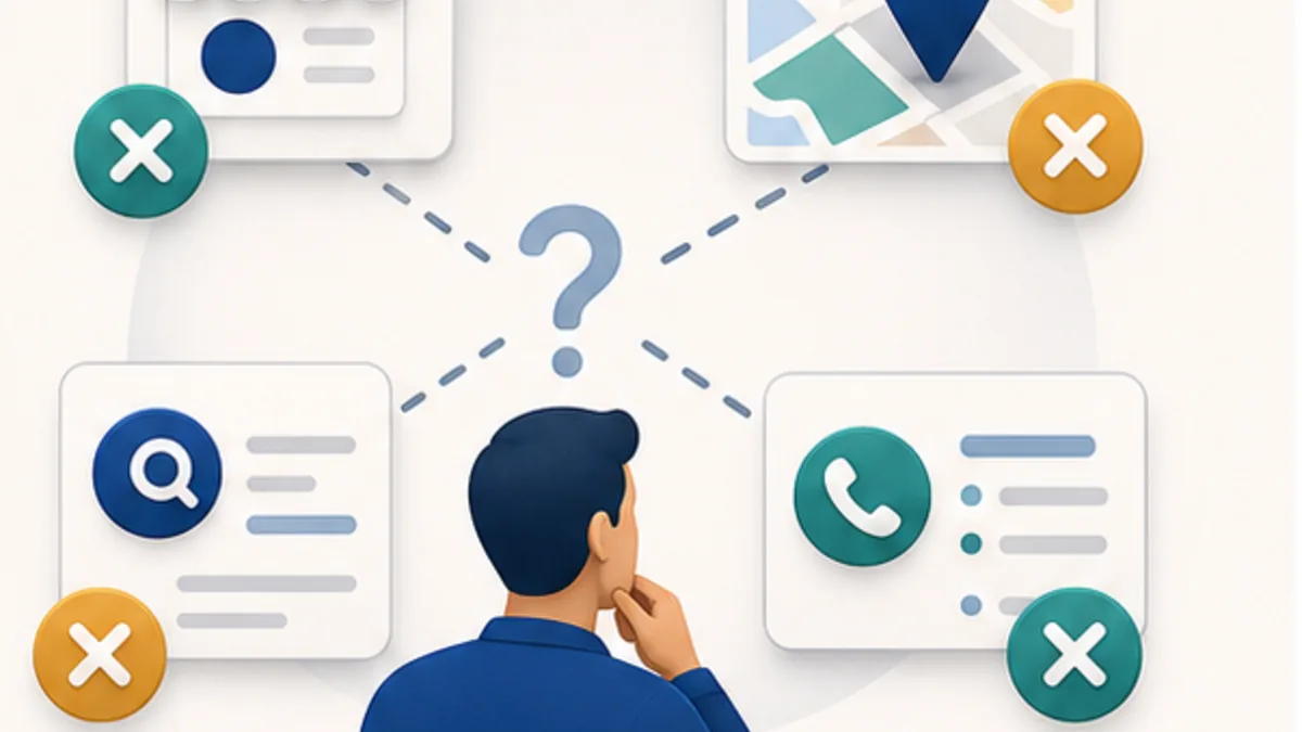 Illustration: Why customers cannot find a business online