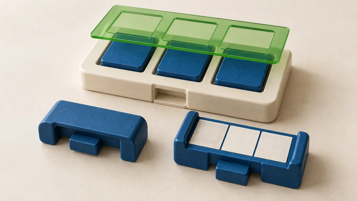 Two connectors fit one board with three tasks; one includes a preview strip, and a green guide helps compare the result